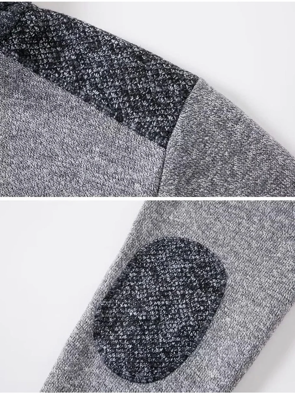 A453 Msmsse Men's Two-Tone Knitted Gray Zip Cardigan 2 pocket Sweater Jacket NWT